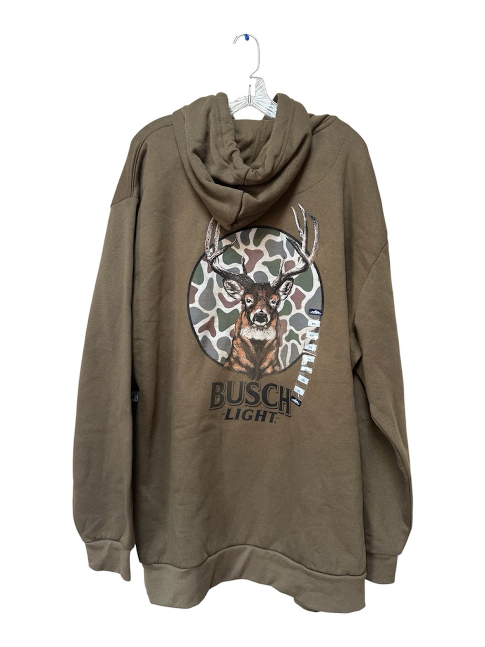 NWT Busch Light Deer Camo Hunting Hoodie 2XL